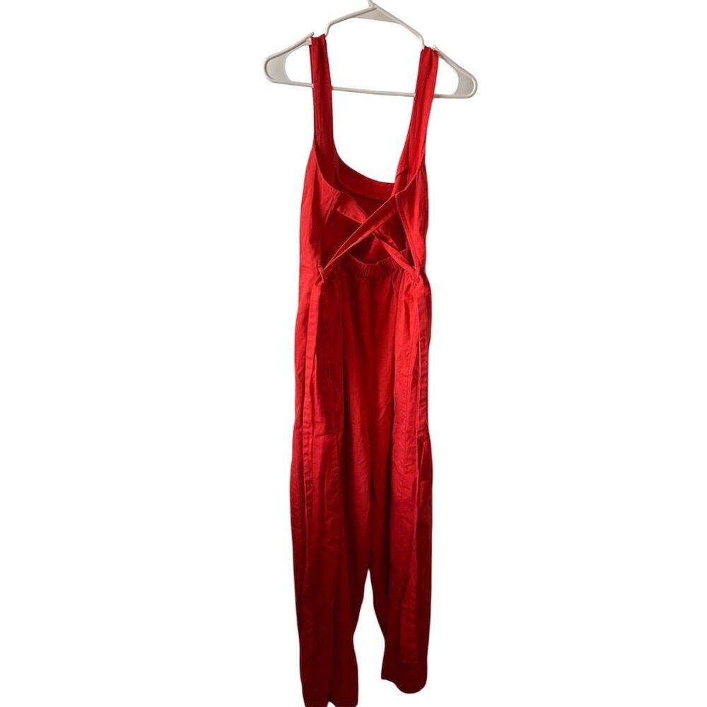 Free People Women's Orange Sleeveless Jumpsuit Size L Standard  Casual, … - Picture 2 of 10
